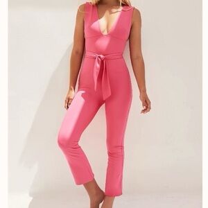 Free People Movement After Hours Pink Jumpsuit Size Large